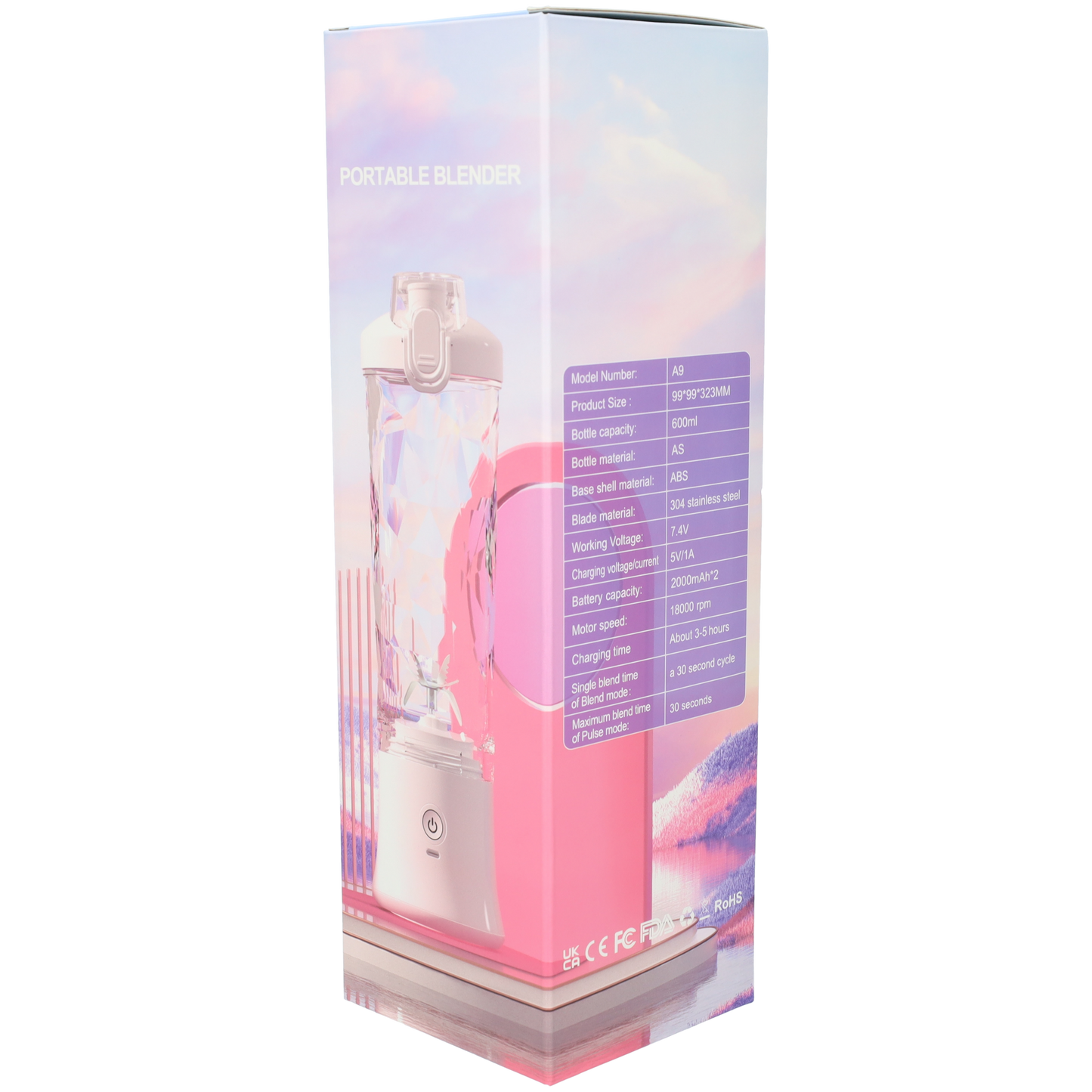 Krachtige Draadloze Blender To Go - Smoothie Maker voor Onderweg - 600ml - Zwart