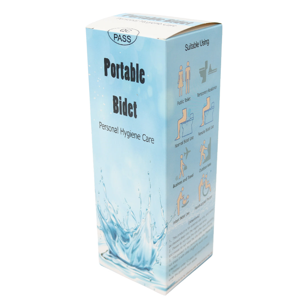 Draagbare Bidet - Peri Bottle - 400ml - Handdouche inclusief opbergzak! - Voor een fris gevoel - Blauw