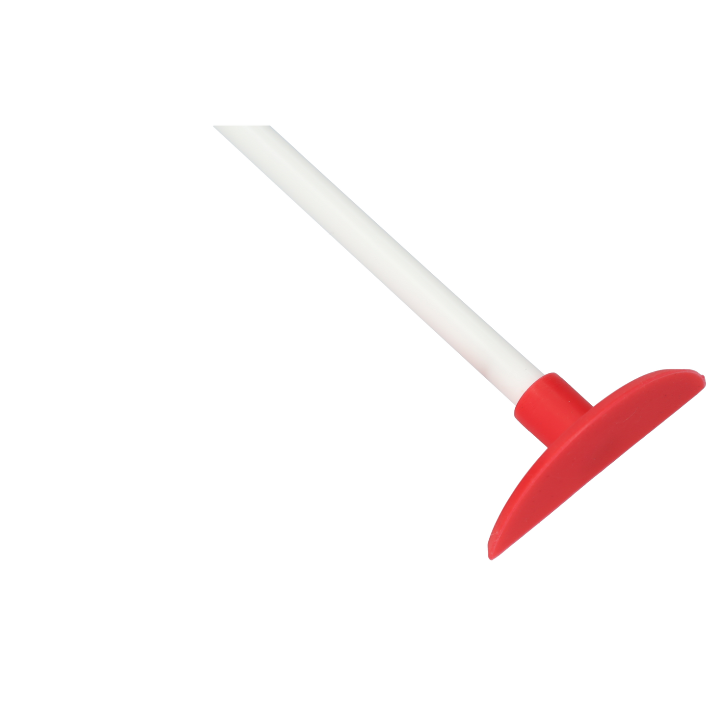 Flessenlikker set (2 stuks!) - Pottenlikker van 35 x 5.5 cm Wit met rood - Vaatwasserbestendig - Spatel met ophang oog