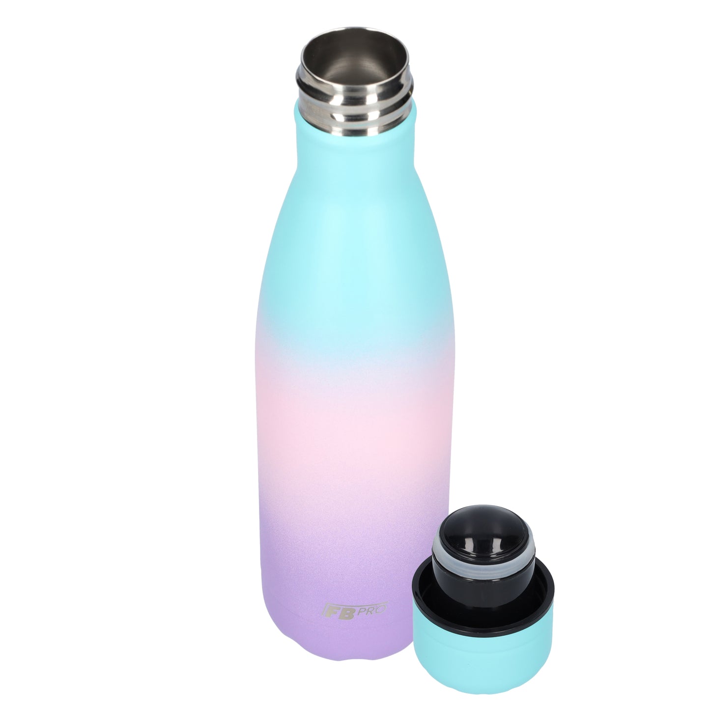 FBFS143, Thermos, Drinking Bottle, Water Bottle - 500ml - Light Blue Purple - Light Blue Purple