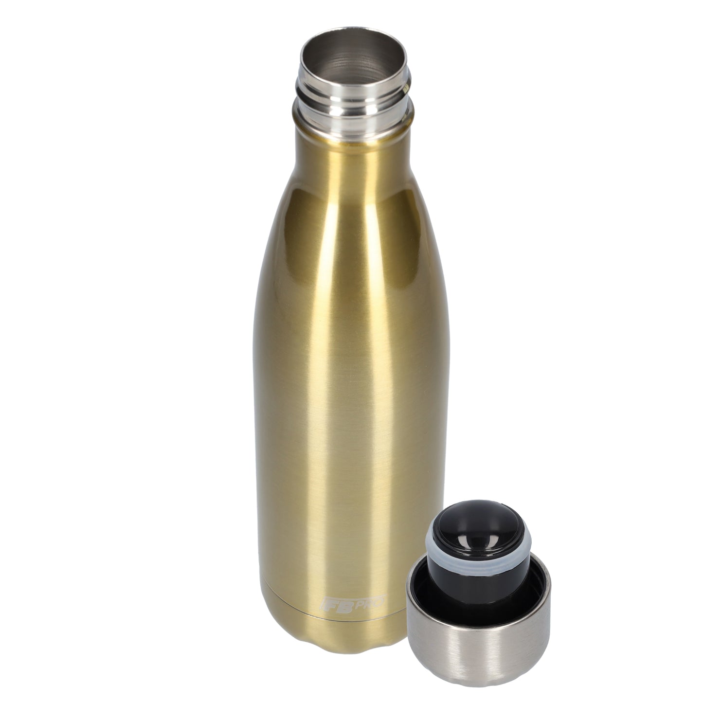 FBFS13, Thermos, Drinking Bottle, Water Bottle - 500ml - Gold Chrome - Shiny Gold