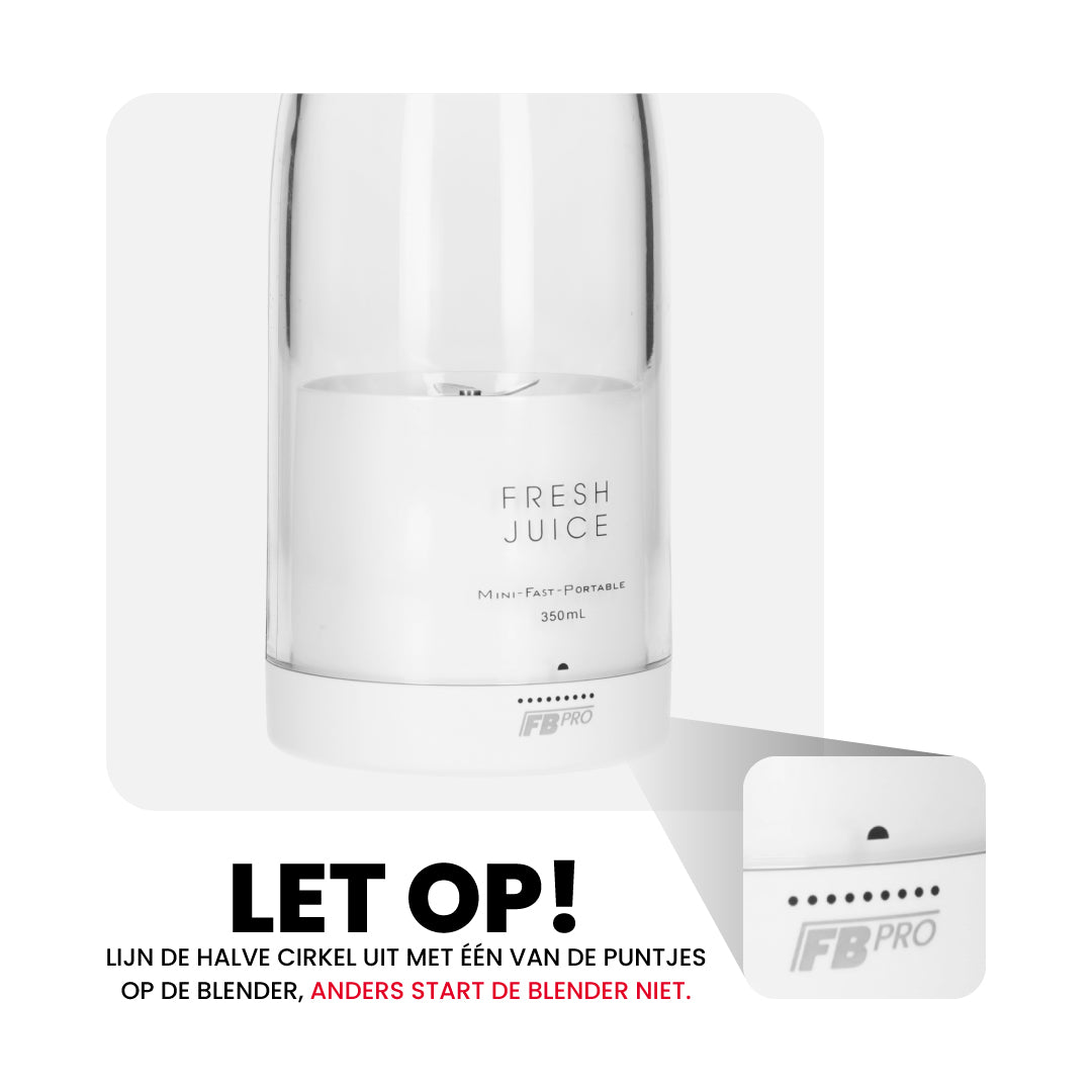 Zwarte Draadloze Blender To Go - 400 ml - Draagbare mini blender zwart