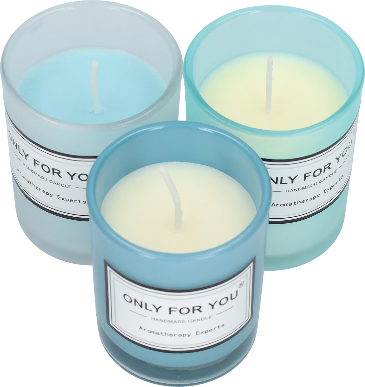 Kaarsen - Geurkaarsen - Sfeerverlichting met een heerlijke geur - In een set van drie - Blue Orchid