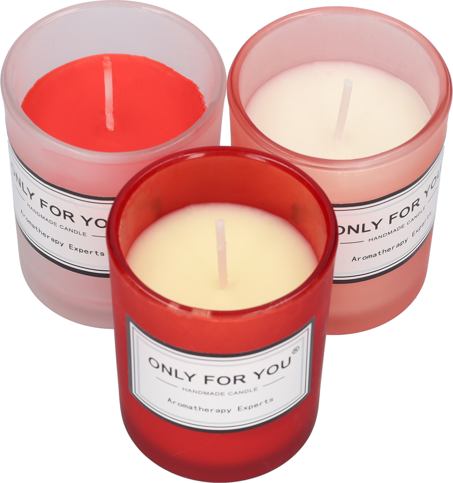 Kaarsen - Geurkaarsen - Sfeerverlichting met een heerlijke geur - In een set van drie - Red Allure