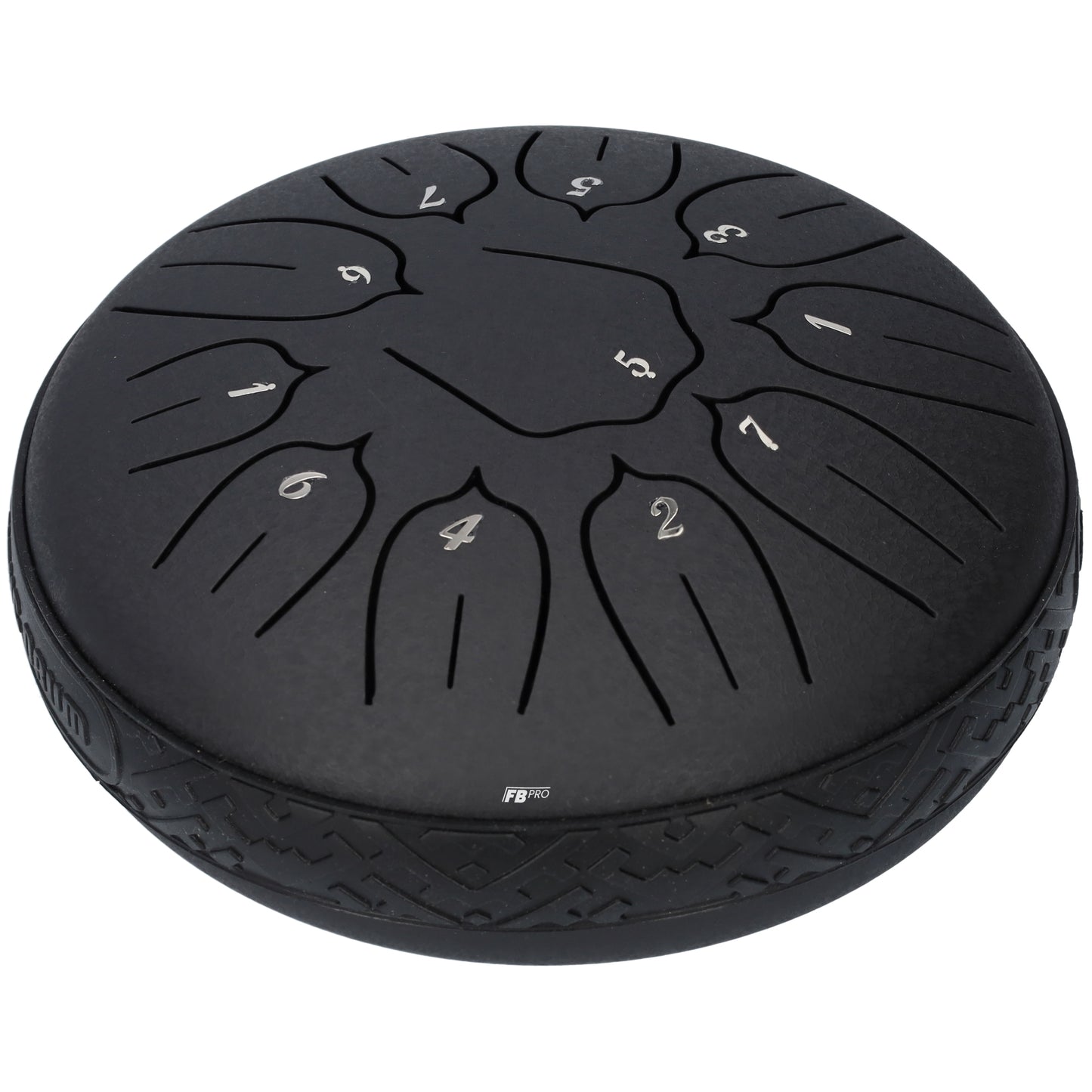 Handpan klankschaal - Medium tongue drum - Regen drum - 15 CM / 6 inch diameter - Mat zwart