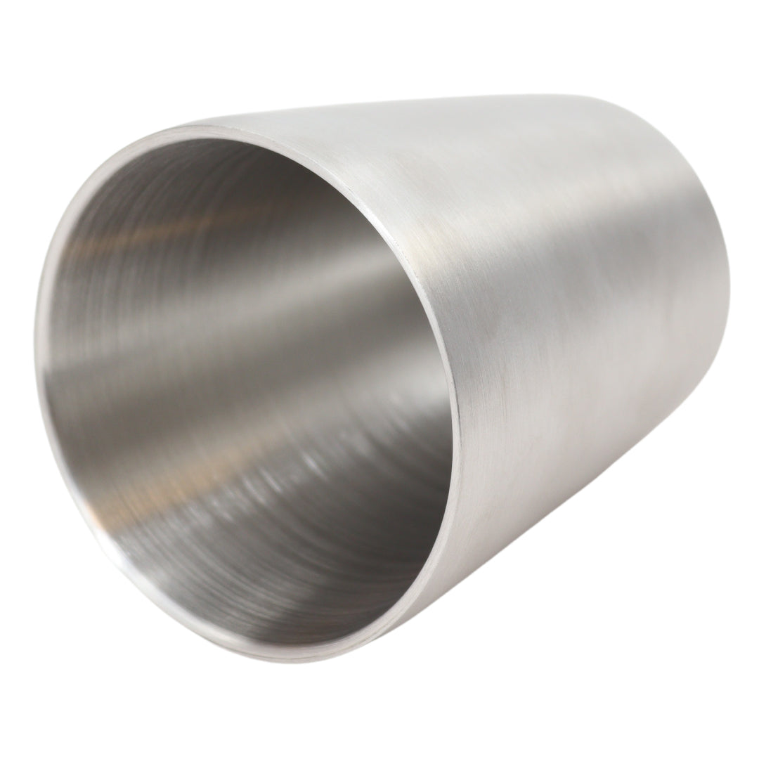 Dubbelwandige RVS beker (5 stuks!) - Roestvrijstalen bekers - Robuust design - Industriële stijl - Zilver - 300ml