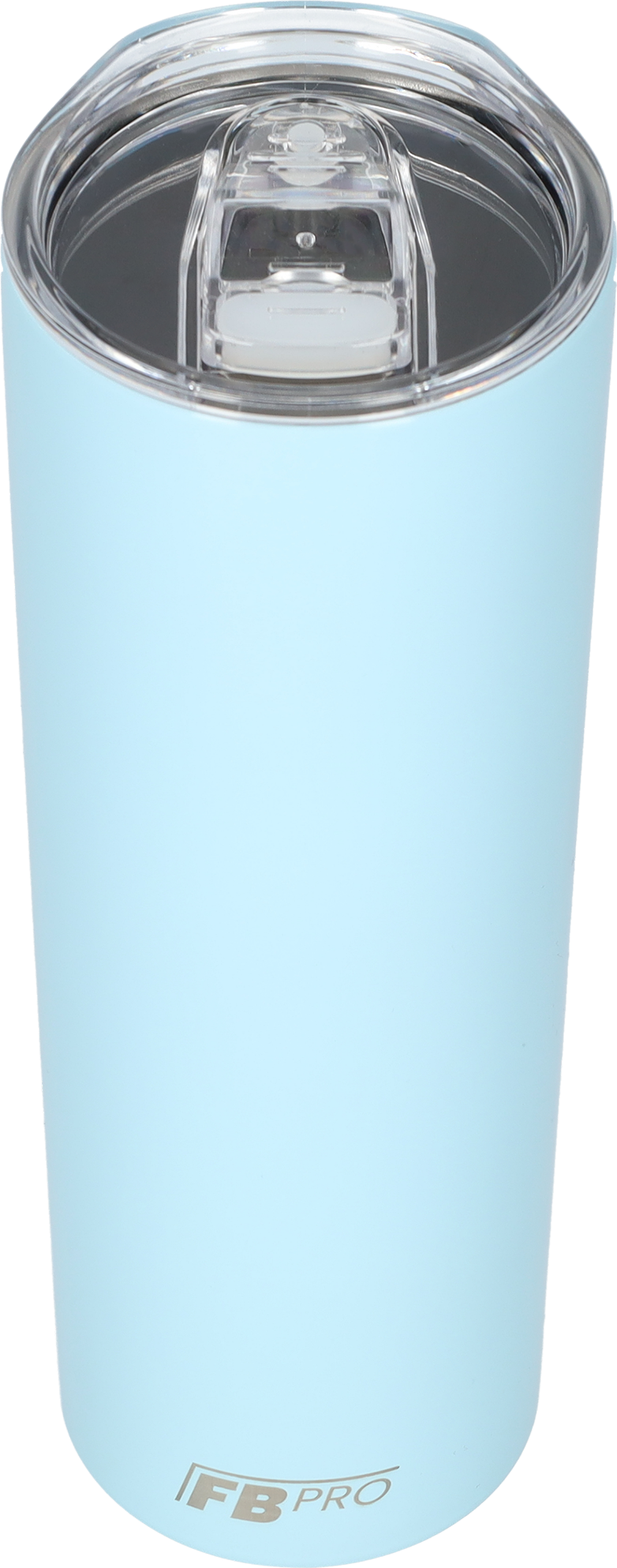 Slim drinking cup with straw - 550 ML - Stainless steel - Baby Blue