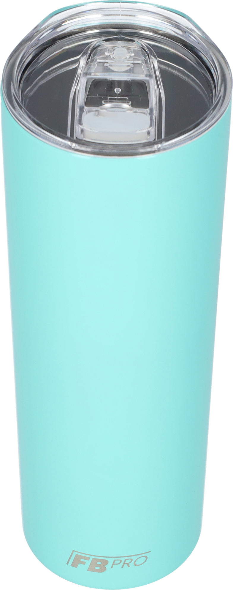 Slim drinking cup with straw - 550 ML - Stainless steel - Turquoise