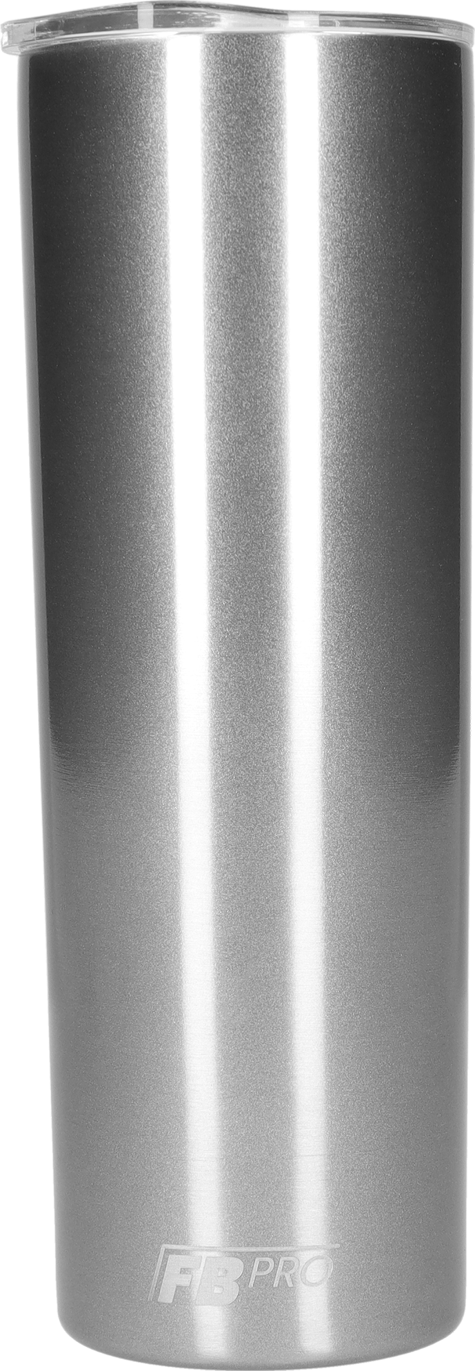 Slanke drinkbeker met rietje - Waterbeker - Thermosbeker - Isoleerkan - Lang formaat - Dubbelwandig - 550 ML - RVS - Grijs