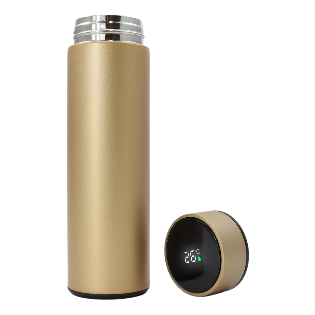 Smart Thermos Brushed Gold - Stainless Steel - 500 ml