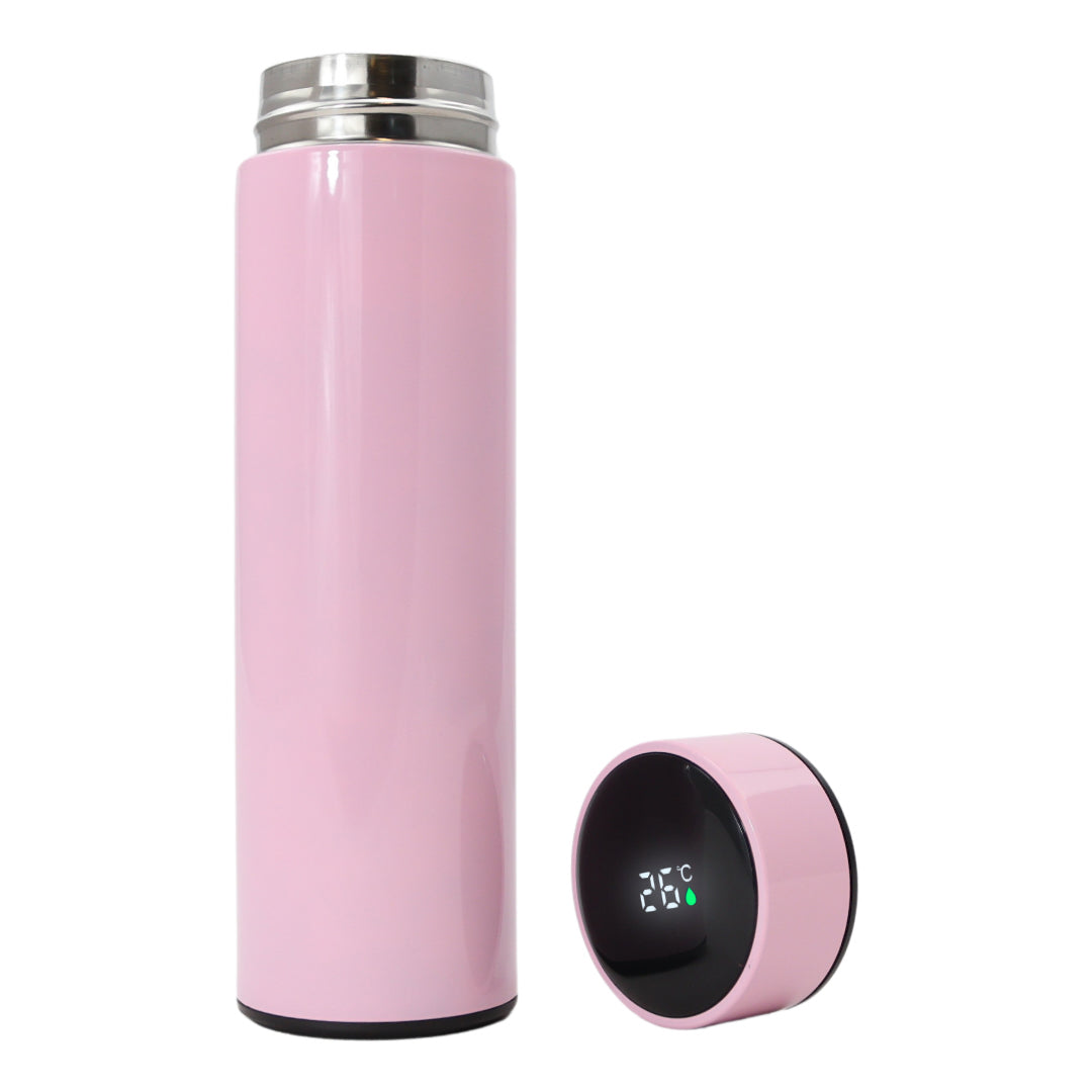 Smart Thermos Glossy Pink - Stainless Steel - 500 ml