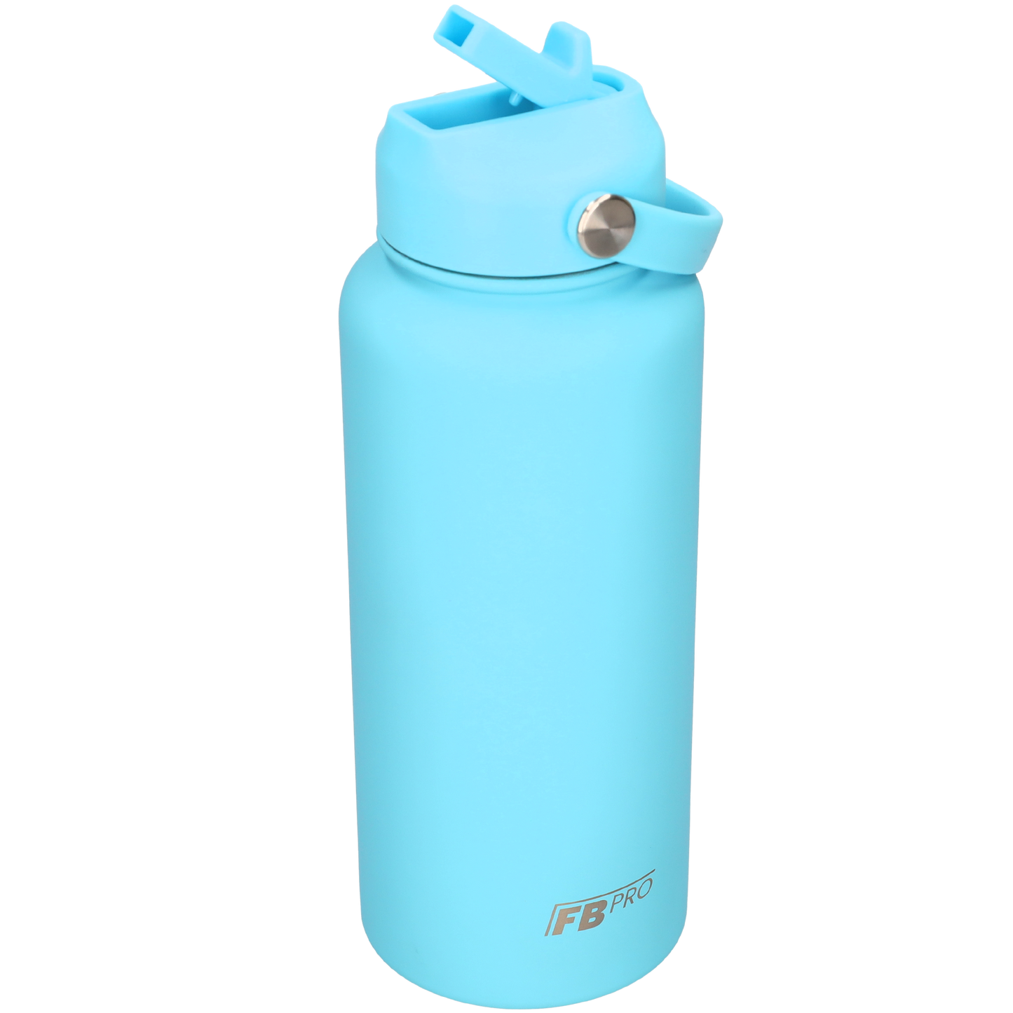 Thermos waterfles 1 liter - Isolerende Waterfles met Draaibare Drinktuit - Cyan