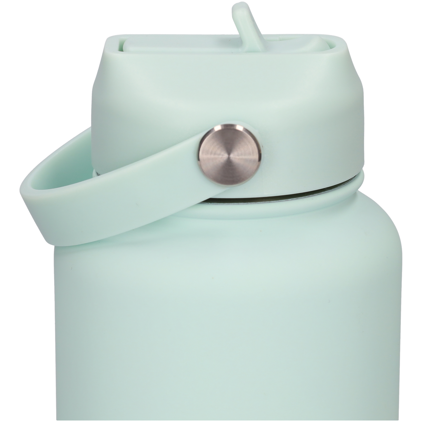 Thermos waterfles 1 liter - Isolerende Waterfles met Draaibare Drinktuit - Bluish White - Pastel blauw