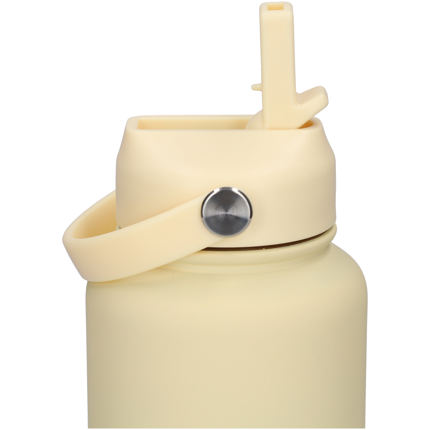 Thermos waterfles 1 liter - Isolerende Waterfles met Draaibare Drinktuit - Cream White