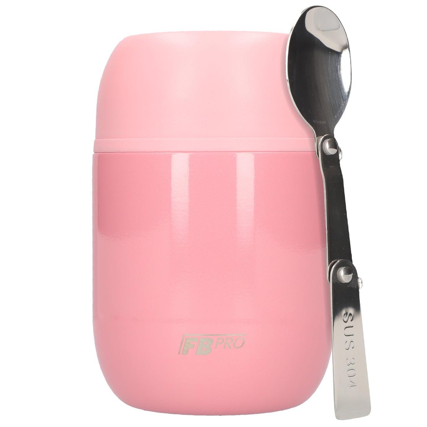 Lichtroze & Paarse Thermos Voedselcontainer met Lepel x2 - Thermoskan - 450ml