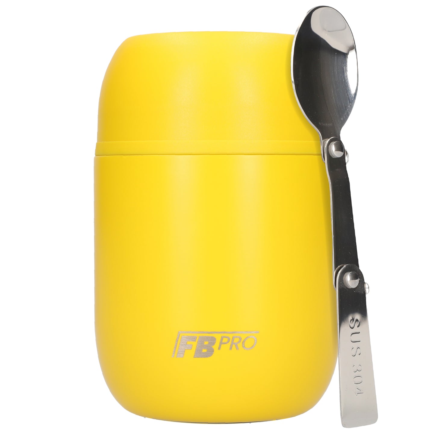 Gele & Paarse voedselcontainer Thermos Voedselcontainer met Lepel x2 - Thermoskan - 450ml