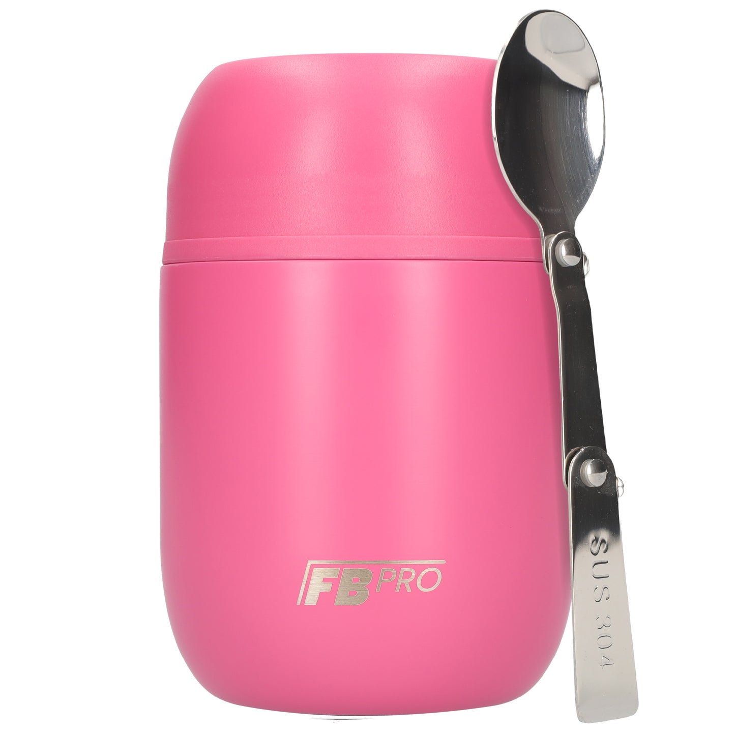 Roze & Lichtroze voedselcontainer Thermos Voedselcontainer met Lepel x2 - Thermoskan - 450ml