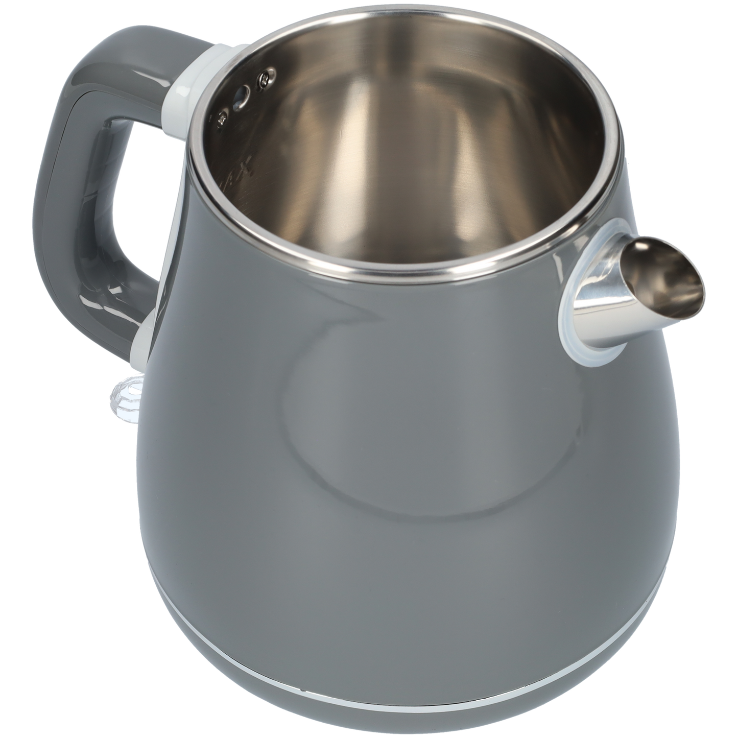 Grijze RVS waterkoker - Dubbelwandige waterkoker voor in de keuken - 1.8 liter - Grijs