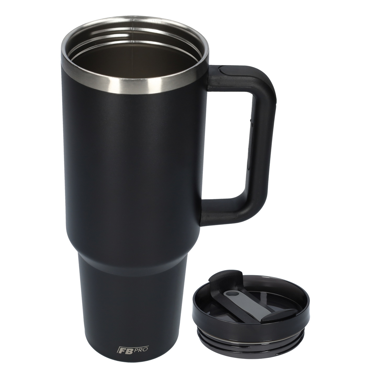 Thermos drinking cup tumbler 1.2L with handle and straw - Thermos cup - 1200 ML - Black