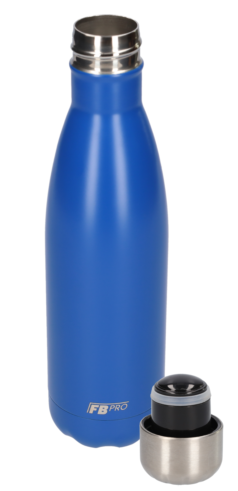 FBFS2, Thermosfles, Drinkfles, Waterfles - Dubbelwandig - 500ml - Sea Blue - Mat Blauw