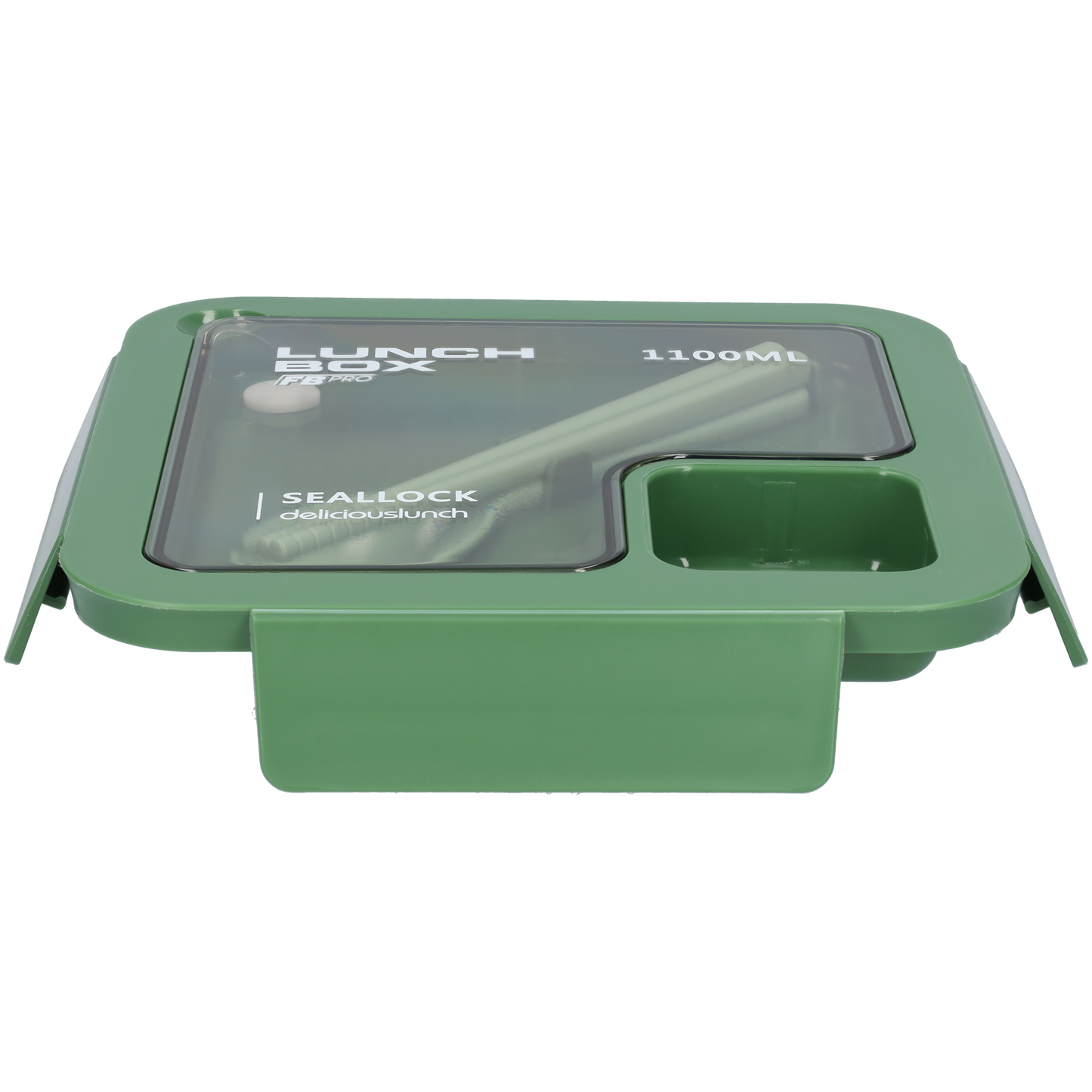 Vierkante lunchbox - 1100ml - Groen