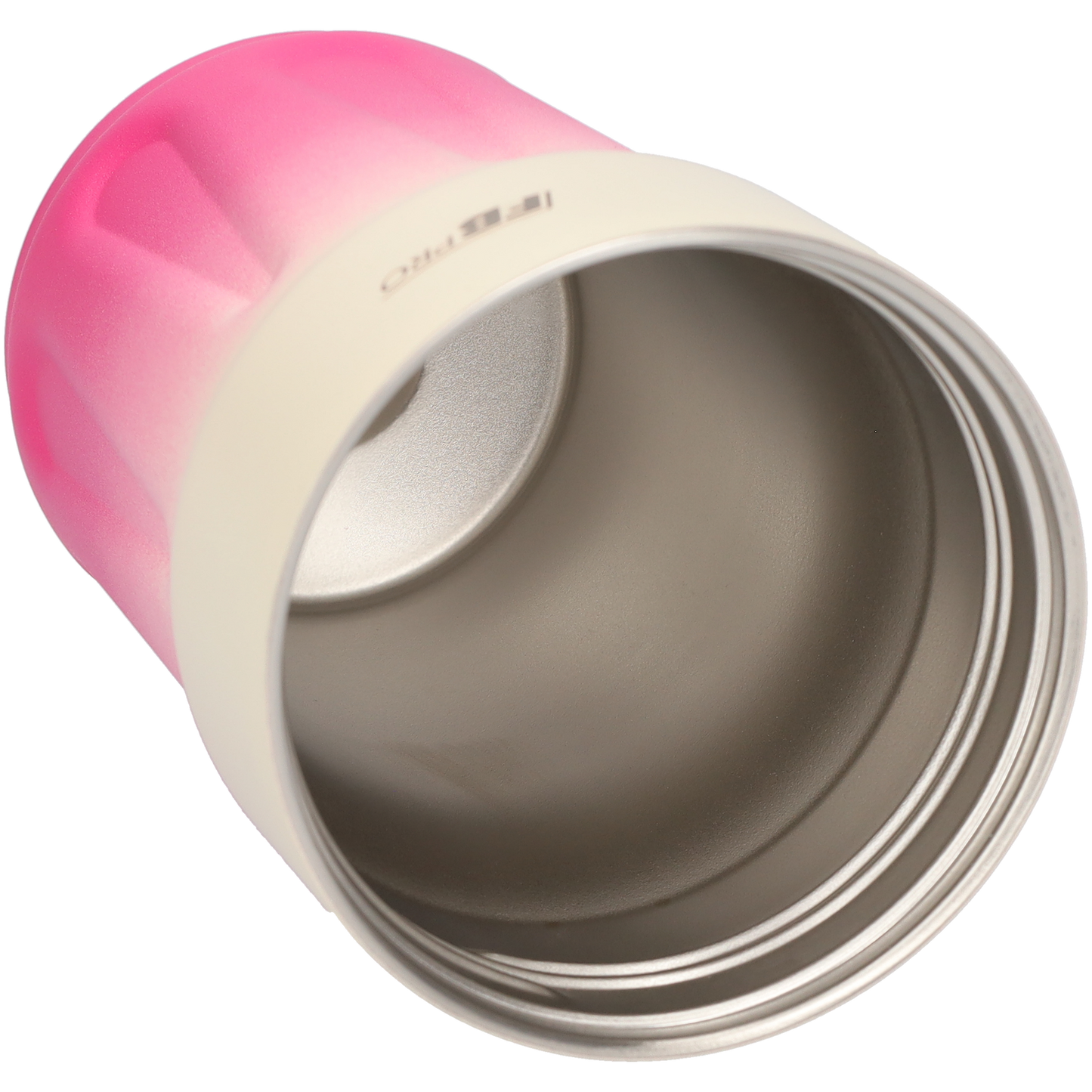 RVS Thermosfles - Dubbelwandig - Heeft LED gradenmeter - Roze / Wit