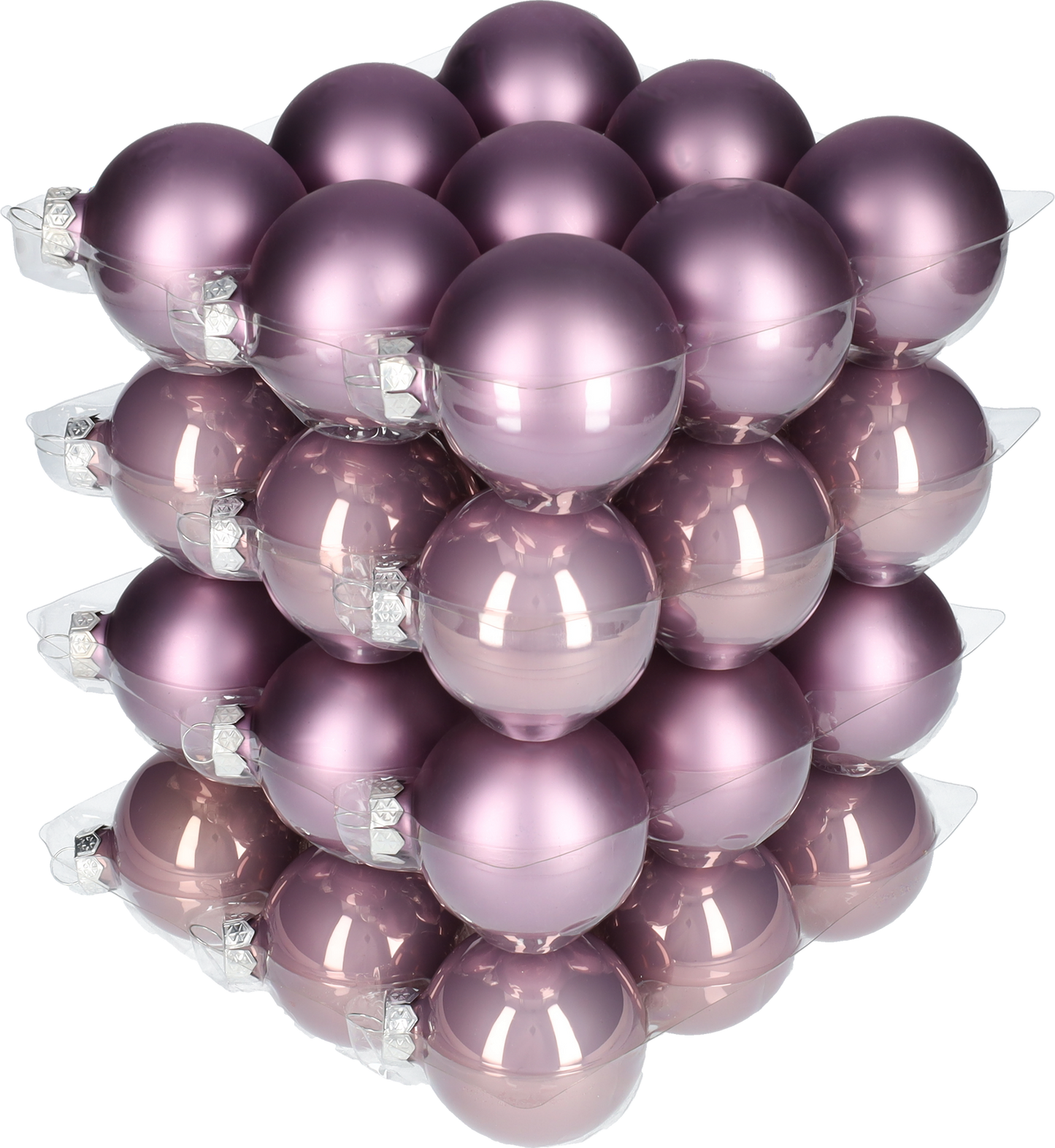 Glazen kerstballen - Set van 36 stuks/60mm - Glas - Lilac Sage - Paars