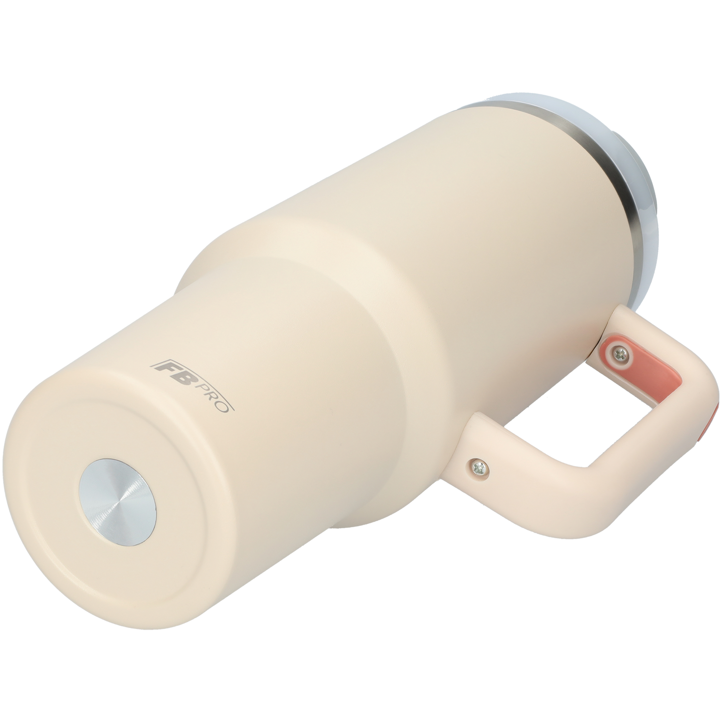 Thermos drinking cup tumbler 1.2L with handle and straw - Thermos cup - 1200 ML - Light Pink