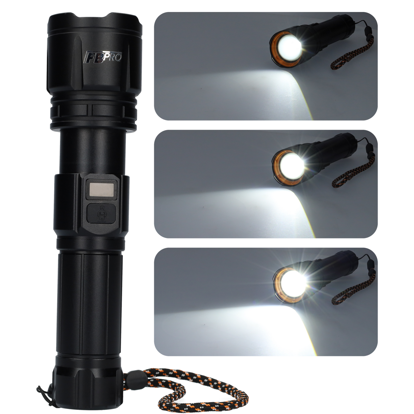 Zaklamp LED - Compacte lamp - 2000 Lumen - Zwart