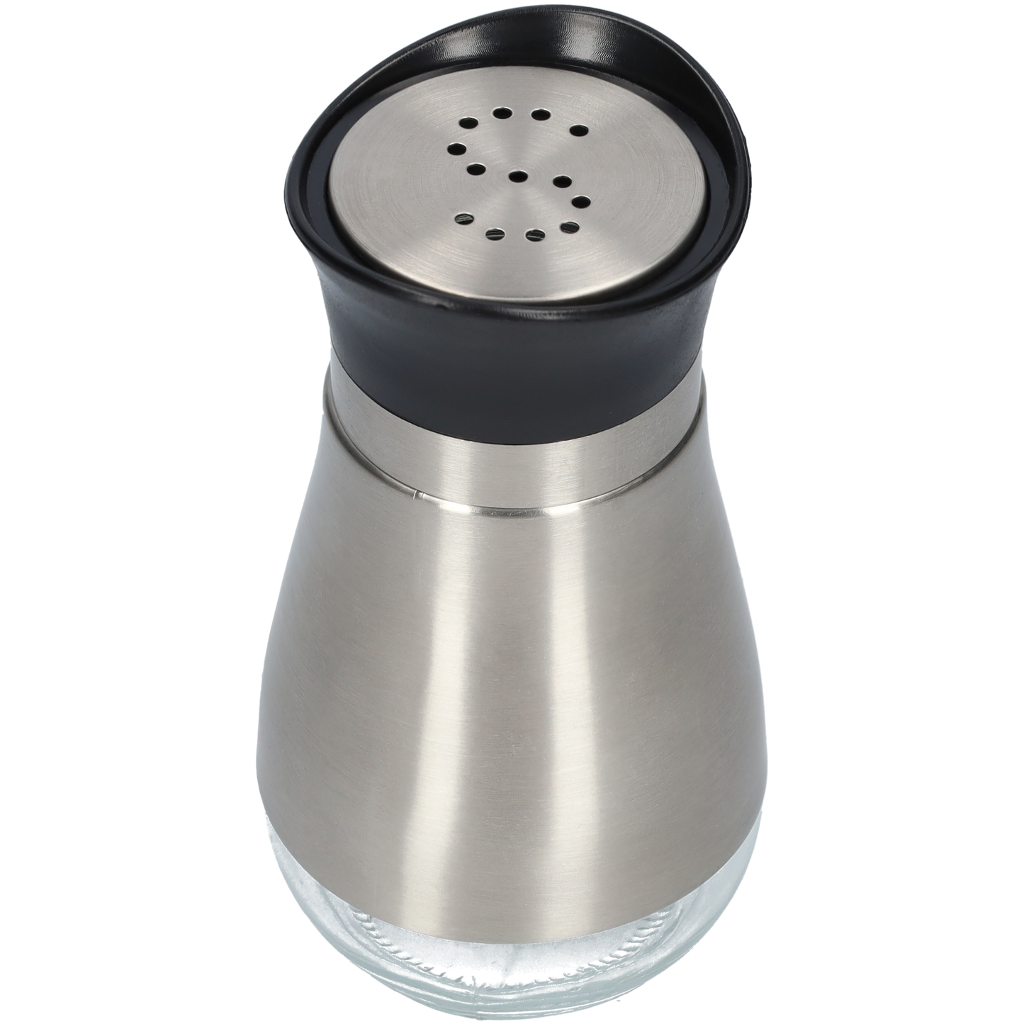 Salt and pepper pots made of glass and stainless steel (2 pieces!) - Spice jars - Stainless steel & glass