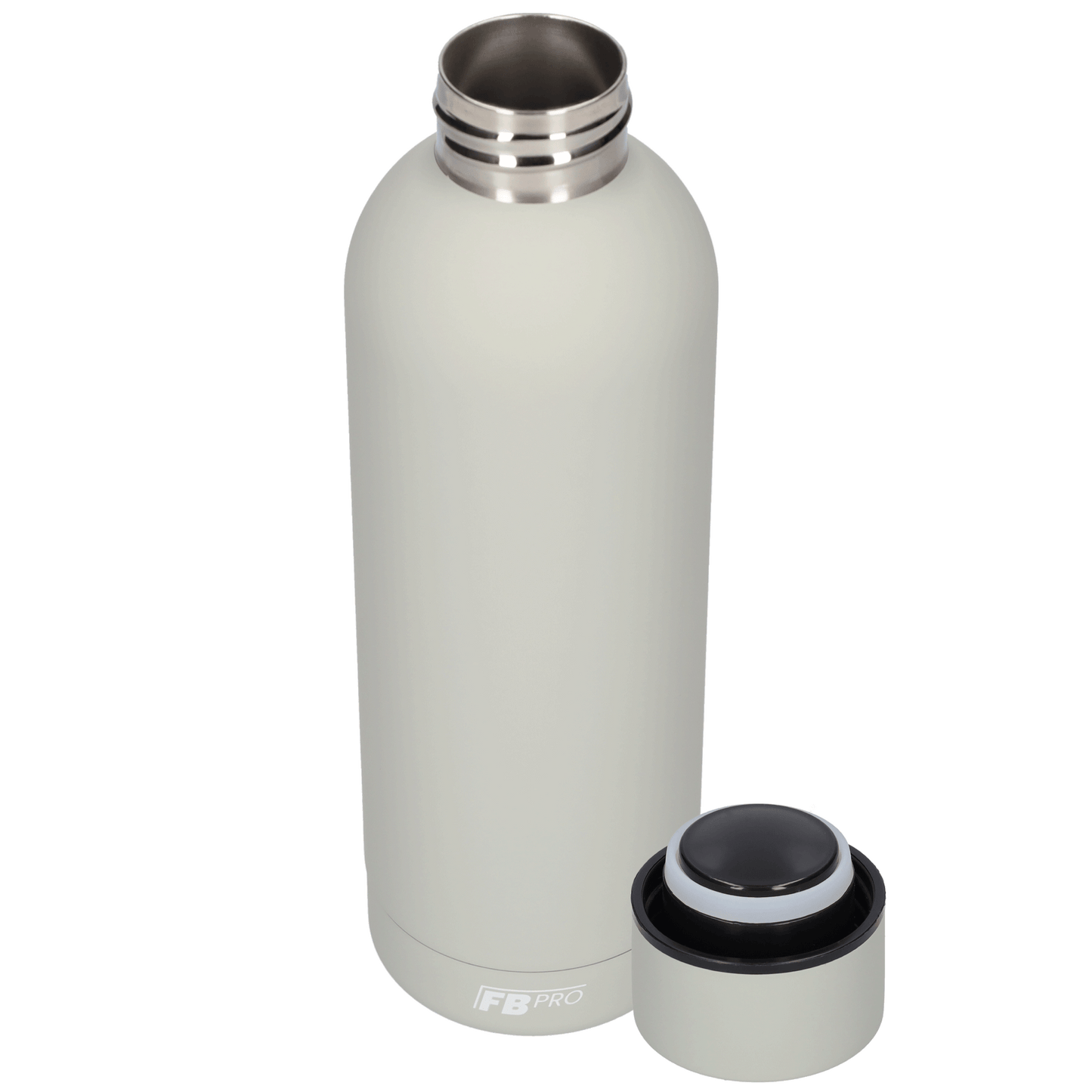 Drinkfles - Dubbelwandige waterfles - Thermosfles - RVS thermos fles - 500 ML - Grijs